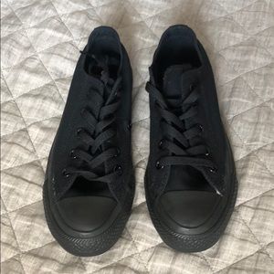 Converse classic all black size 6w/4m